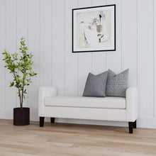 Load image into Gallery viewer, Rex - Fabric Upholstered Accent Bench With Armrests - Vanilla