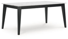Load image into Gallery viewer, Jettaya - Black / White - Rectangular Dining Room Table