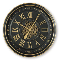 Load image into Gallery viewer, Dairton - Black / Gold Finish - Wall Clock