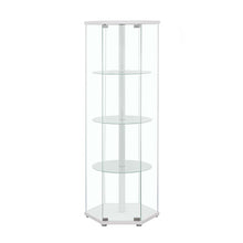 Load image into Gallery viewer, Zahavah - 4-Shelf Hexagonal Clear Glass Curio Cabinet