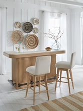 Load image into Gallery viewer, Escape - Dining Upholstered Swivel Barstool - Glazed Natural Oak Mirage Mist