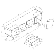 Load image into Gallery viewer, Alvin - 2 Door Engineered Wood TV Stand - Dark Walnut