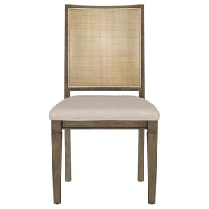 Matisse - Woven Rattan Back Dining Side Chair Brown (Set of 2) - Dark Brown