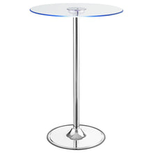 Load image into Gallery viewer, Thea - Round Glass Top LED Bistro Bar Table - Chrome