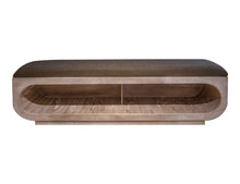 Load image into Gallery viewer, White Balam - Wooden Bench With Fabric Cushioned Seat - Ivory White