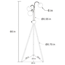 Load image into Gallery viewer, Miley - Spherical Bulb Tripod Tree Floor Lamp - Gold
