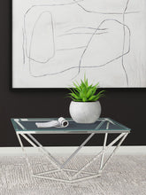 Load image into Gallery viewer, Brittania - Square Glass Top Geometric Coffee Table - Nickel