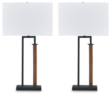 Load image into Gallery viewer, Voslen - Black / Brown - Metal Table Lamp (Set of 2)