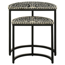 Load image into Gallery viewer, Zakiya - 2 Piece Demilune Nesting Table Set - Black And White