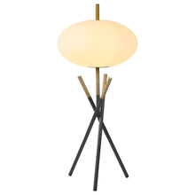 Load image into Gallery viewer, Layton - White Orb Shade Tripod Table Lamp - Black