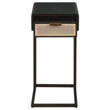 Load image into Gallery viewer, Amherst - 1-Drawer Radio Weave Cane Metal Side Table