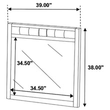 Load image into Gallery viewer, Carlton - Upholstered Rectangular Mirror