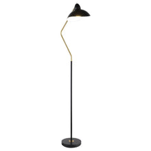 Load image into Gallery viewer, Lucien - Dome Shade Metal Task Floor Lamp - Black
