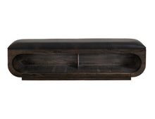 Load image into Gallery viewer, Black Balam - Wooden Bench With Cushioned Seat - Oil Black