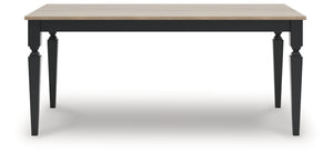 Brenkerton - Grayish Brown / Black - Rectangular Dining Room Table