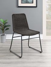 Load image into Gallery viewer, Dacy - Faux Rattan Metal Dining Side Chair (Set of 2) - Brown