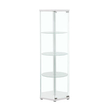 Load image into Gallery viewer, Zahavah - 4-Shelf Hexagonal Clear Glass Curio Cabinet