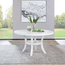 Load image into Gallery viewer, Judd - Round Dining Wood Table With Shelf - Pearl White