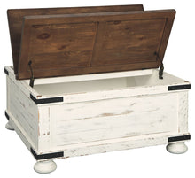 Load image into Gallery viewer, Wystfield - White / Brown - Cocktail Table with Storage