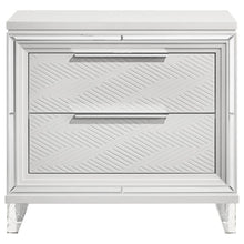 Load image into Gallery viewer, Marmore - 2-Drawer Nightstand Bedside Table - White