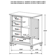 Load image into Gallery viewer, Franco - 5-Drawer Door Chest