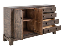 Load image into Gallery viewer, Dark Atenas - Console With 4 Drawer And 2 Doors - Brown