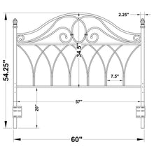 Load image into Gallery viewer, Zola - Metal Queen Or Full Open Frame Headboard - Brown