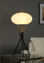 Load image into Gallery viewer, Layton - White Orb Shade Tripod Table Lamp - Black