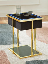 Load image into Gallery viewer, Rexwell - Black / Gold Finish - Accent Table With Speaker