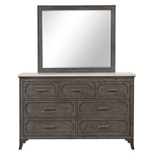 Load image into Gallery viewer, Lisbon - 2 Piece Dresser &amp; Mirror Set - Gray
