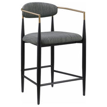 Load image into Gallery viewer, Tina - Metal Counter Height Bar Stool With Upholstered Back And Seat (Set of 2)