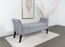 Load image into Gallery viewer, Farrah - Velvet Upholstered Rolled Arm Storage Bench