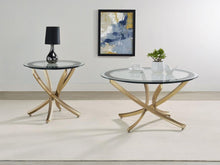 Load image into Gallery viewer, Brooke - Round Glass Top Coffee Table Set