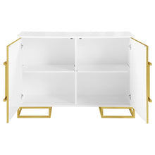 Load image into Gallery viewer, Elsa - 2 Door Wood Storage Accent Cabinet - White And Gold