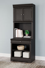 Load image into Gallery viewer, Beckincreek - Black - Bookcase With Door Hutch