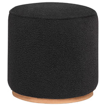 Load image into Gallery viewer, Zena - Faux Sheepskin Upholstered Round Ottoman