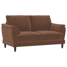 Load image into Gallery viewer, Selma - Velvet Upholstered Crescent Arm Loveseat - Rust