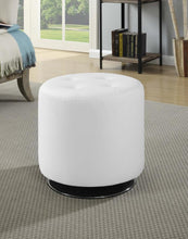 Load image into Gallery viewer, Bowman - Round Upholstered Tufted Swivel Ottoman