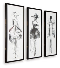 Load image into Gallery viewer, Mckerrick - Black / White - Wall Art Set (Set of 3)