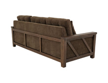 Load image into Gallery viewer, Walnut - Upholstered Sofa - Deep Forest Brown