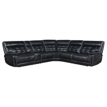 Load image into Gallery viewer, Hewitt - Leather Upholstered Power Reclining Sectional - Black