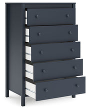 Load image into Gallery viewer, Simmenfort - Navy Blue - Five Drawer Chest