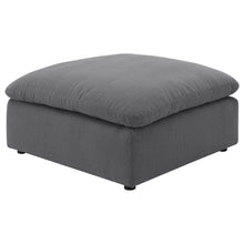 Load image into Gallery viewer, Hobson - Square Upholstered Ottoman - Charcoal