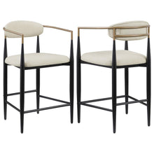 Load image into Gallery viewer, Tina - Metal Counter Height Bar Stool With Upholstered Back And Seat (Set of 2)