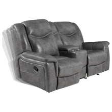 Load image into Gallery viewer, Conrad - Upholstered Padded Arm Glider Loveseat - Gray