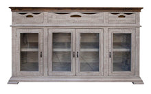 Load image into Gallery viewer, Gray - Console With 3 Drawers 4 Doors - Light Gray