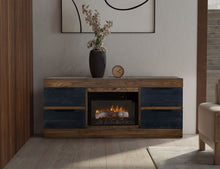 Load image into Gallery viewer, Tuxedo - 70&quot; Fireplace - Dark Brown