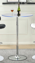 Load image into Gallery viewer, Thea - Round Glass Top LED Bistro Bar Table - Chrome