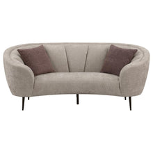 Load image into Gallery viewer, Ellorie - Upholstered Channel Back Curved Loveseat - Beige