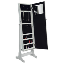 Load image into Gallery viewer, Elle - Cheval Mirror With Jewelry Storage - Silver